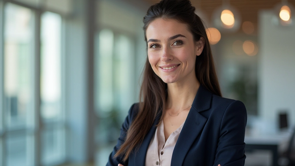 Профессиональная фотография человека, работающего на ноутбуке в современном офисе с естественным освещением